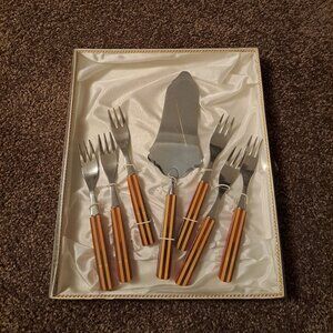 Vintage Rostfrei Solingen German Bakelite & Chrome Dessert Set